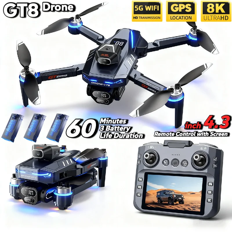 Fpv Brushless Rc Drone 4K - Chaud pour LSRC GT8 Drone 4K